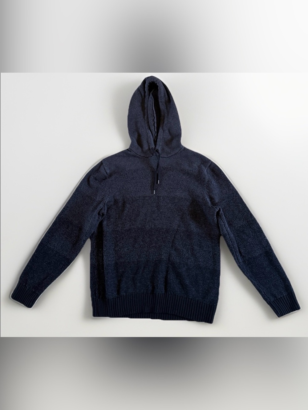 Kenneth Cole Reaction Black/Grey Hoodie Sweater XL Elbow Patch